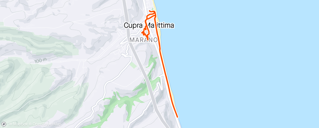 Map of the activity, Camminata dell'ora di pranzo
