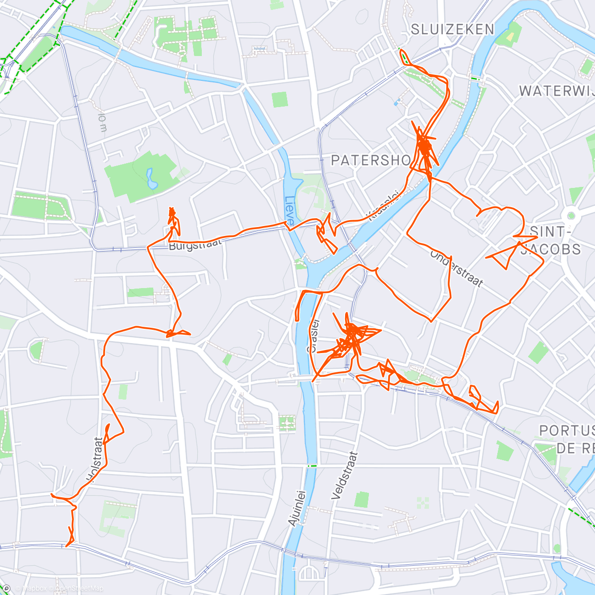 Map of the activity, Marche dans l'après-midi