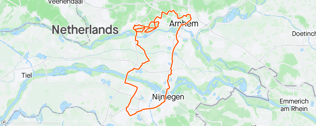 Map of the activity, Rondeke van Arnhem
