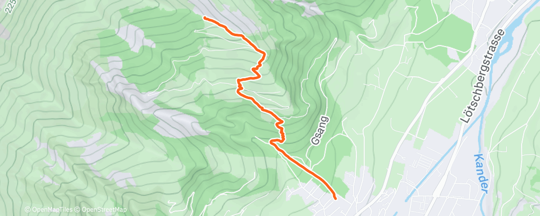 Map of the activity, Wanderung am Nachmittag