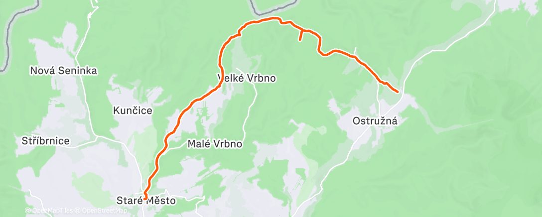 Map of the activity, Morning Walk