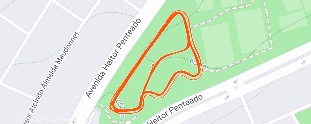 Map of the activity, Corrida matinal