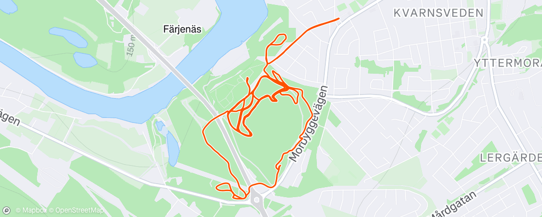 Map of the activity, Evening Mountain Bike Ride