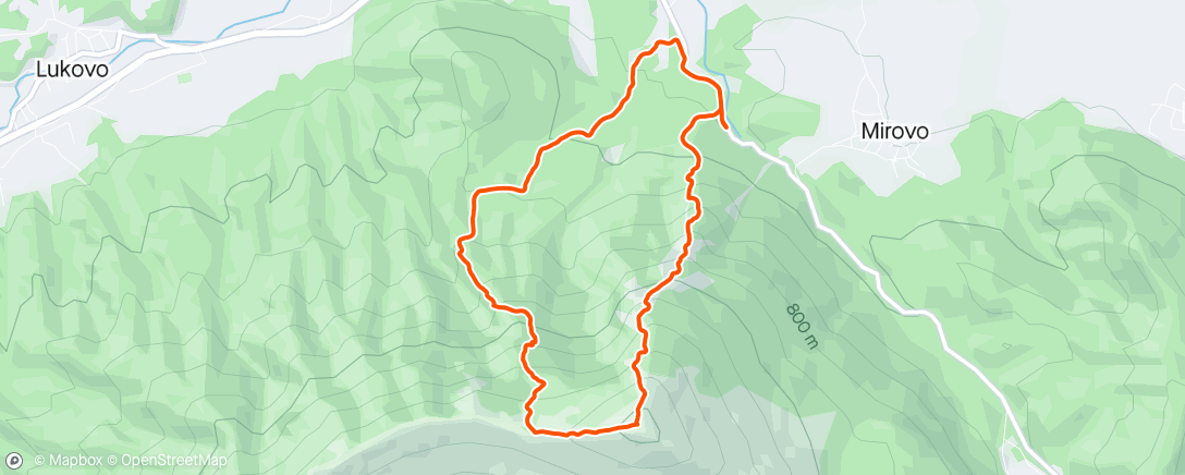 Mapa da atividade, Walk with kids - Rtanj (Mirovo - Sitna Stena - Šiljak - Sedlo - Mirovo)