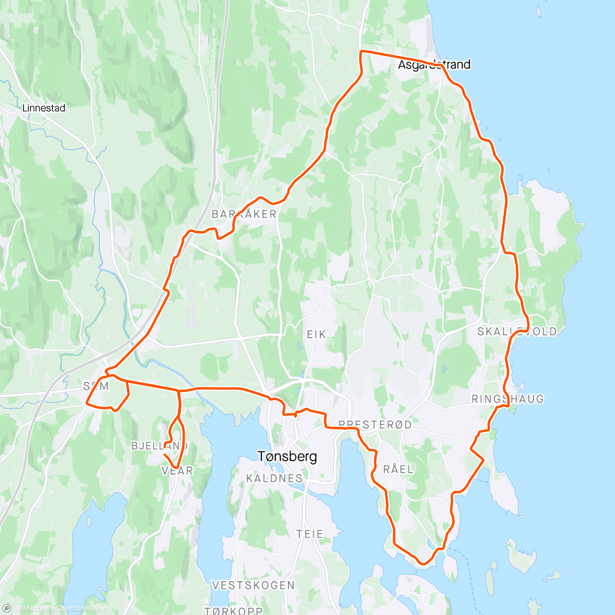 Map of the activity, Morning Ride 🇳🇴