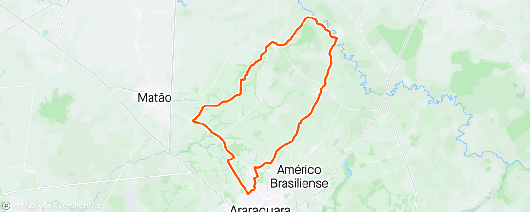 Map of the activity, Porteira/ Rincão/ Guatapará/ Motuca/ Assentamento/ Silvânia/ Seringal/ Bueno/ Damha