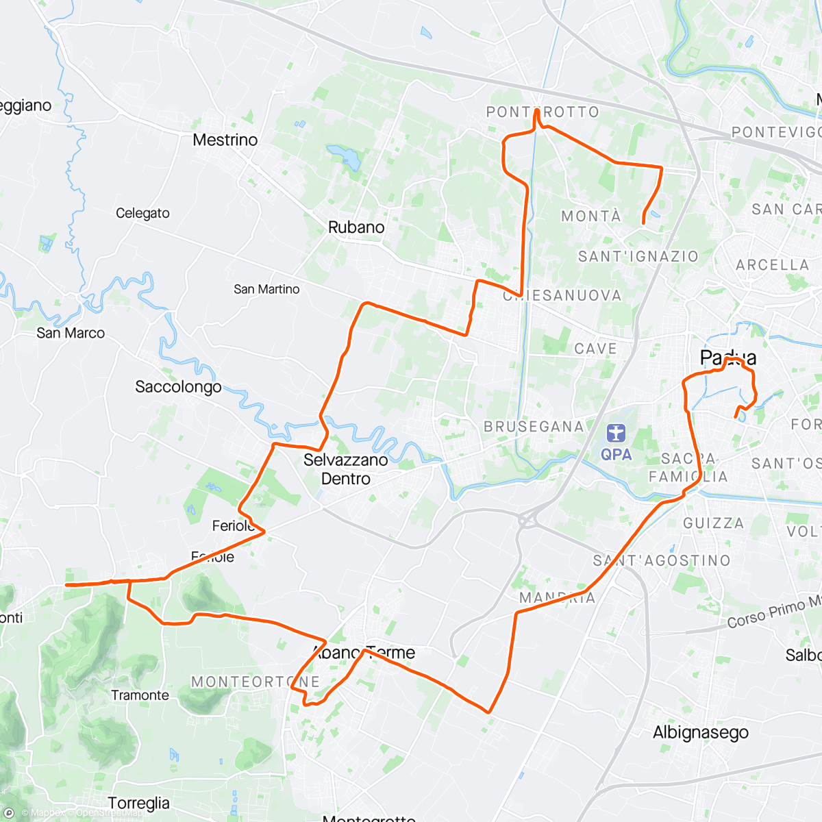 Mapa de la actividad (Padova Marathon)