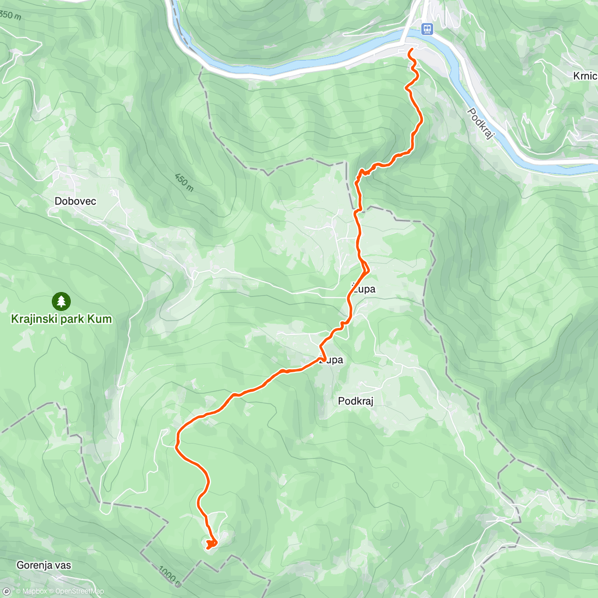 Map of the activity, Kum winter hike❄️😍❄️