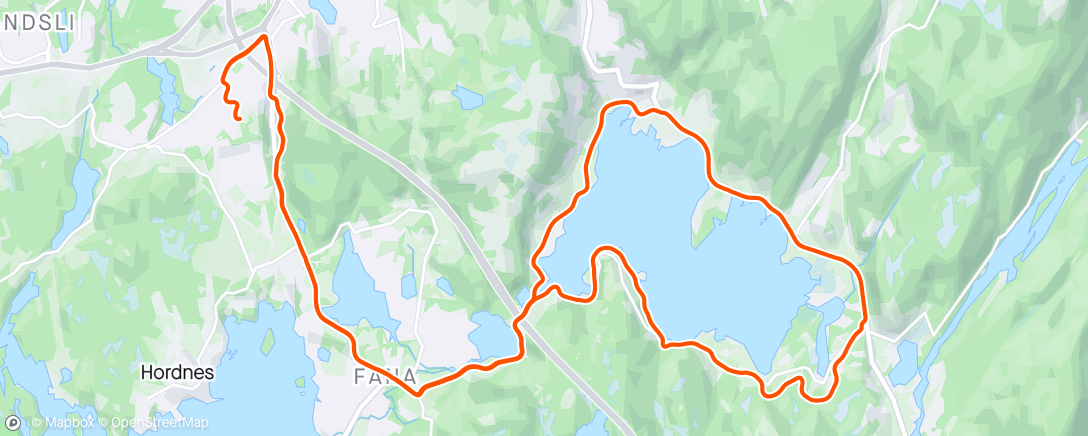 Map of the activity, CX rundt Kalandsvannet