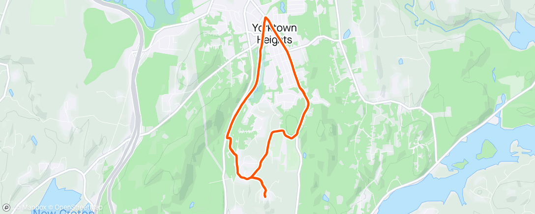 Map of the activity, Yorktown lap with dad