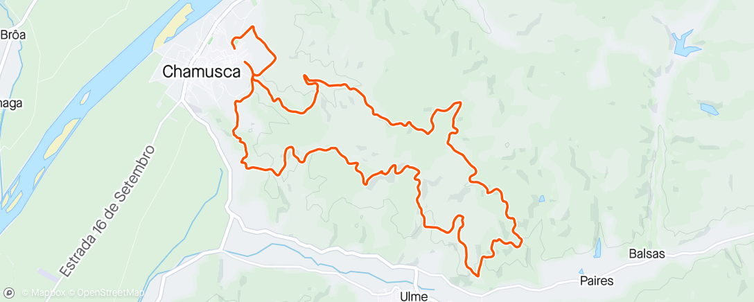 Map of the activity, Trail longo Chamusca