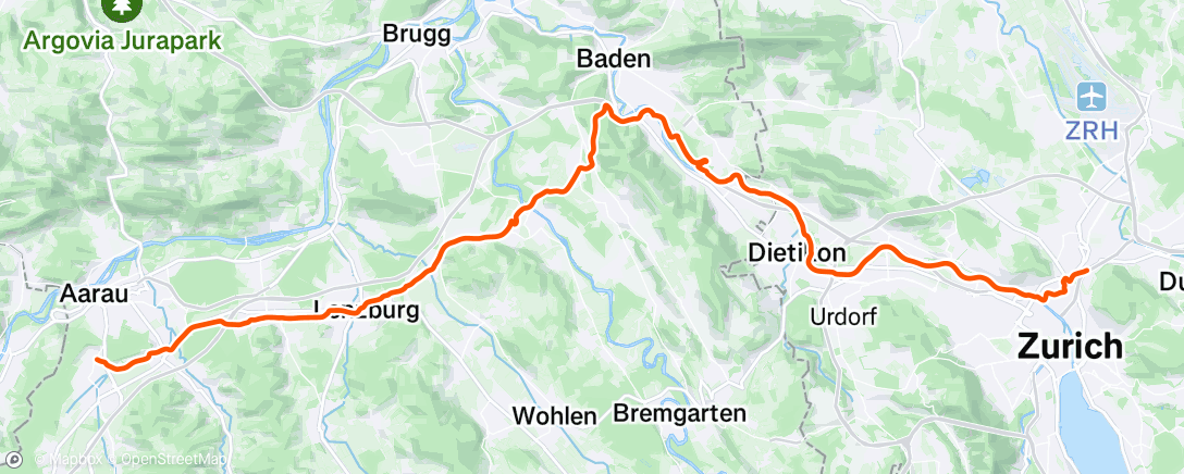 Map of the activity, Gravel-Fahrt am Morgen