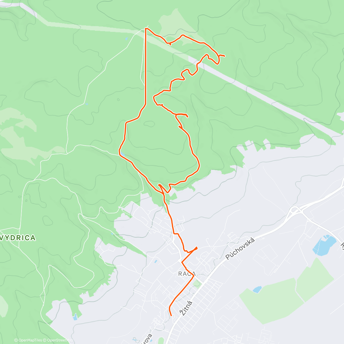 Map of the activity, Silvestrovská prechádzka na Sakrakopec