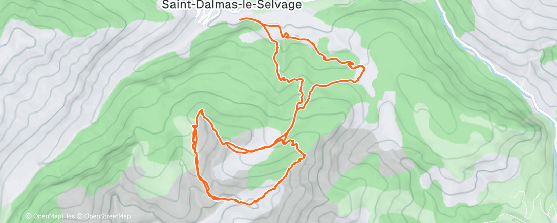 Map of the activity, Morning Backcountry Ski