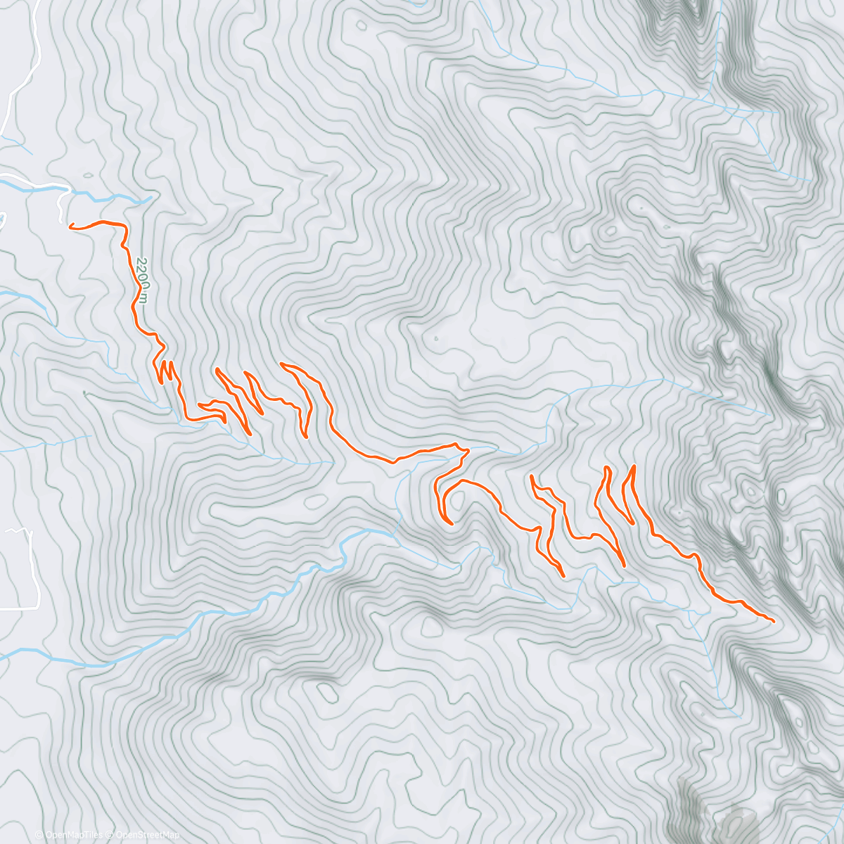 Map of the activity, Saturday 38.0# La Luz run