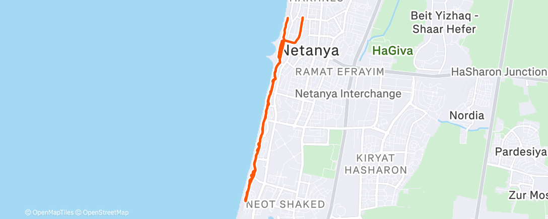 Map of the activity, Morning Run