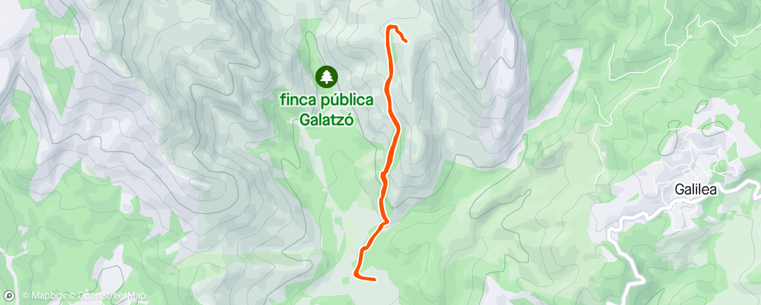 Mappa dell'attività Carrera de montaña por la tarde