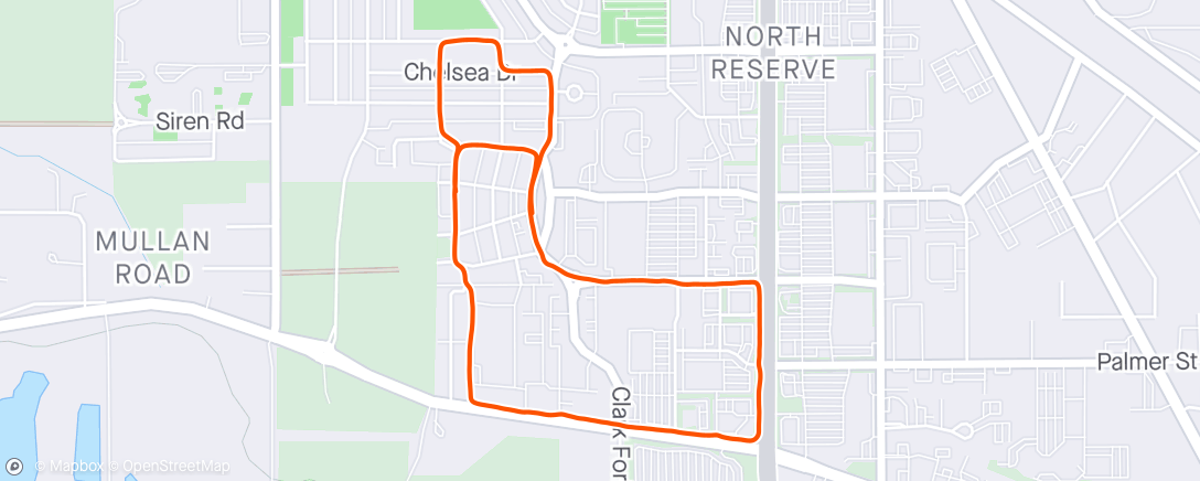 Map of the activity, 5.5km, phone died, small jog, am sick