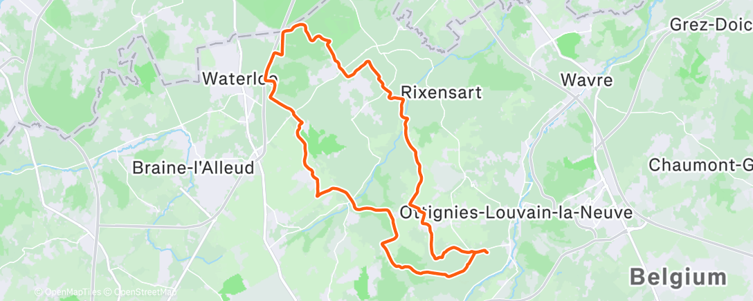 Карта физической активности (Sortie vélo dans l'après-midi)