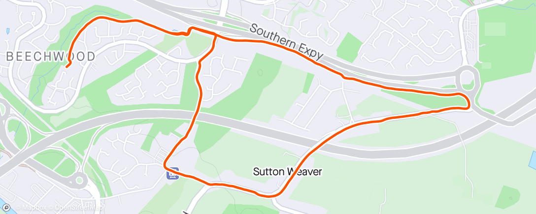 Map of the activity, London marathon taper 5km