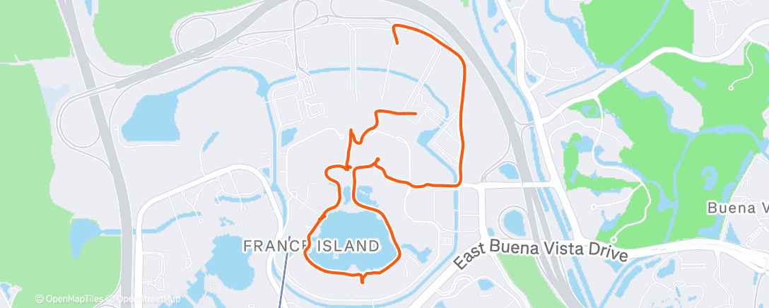 Map of the activity, Morning Run