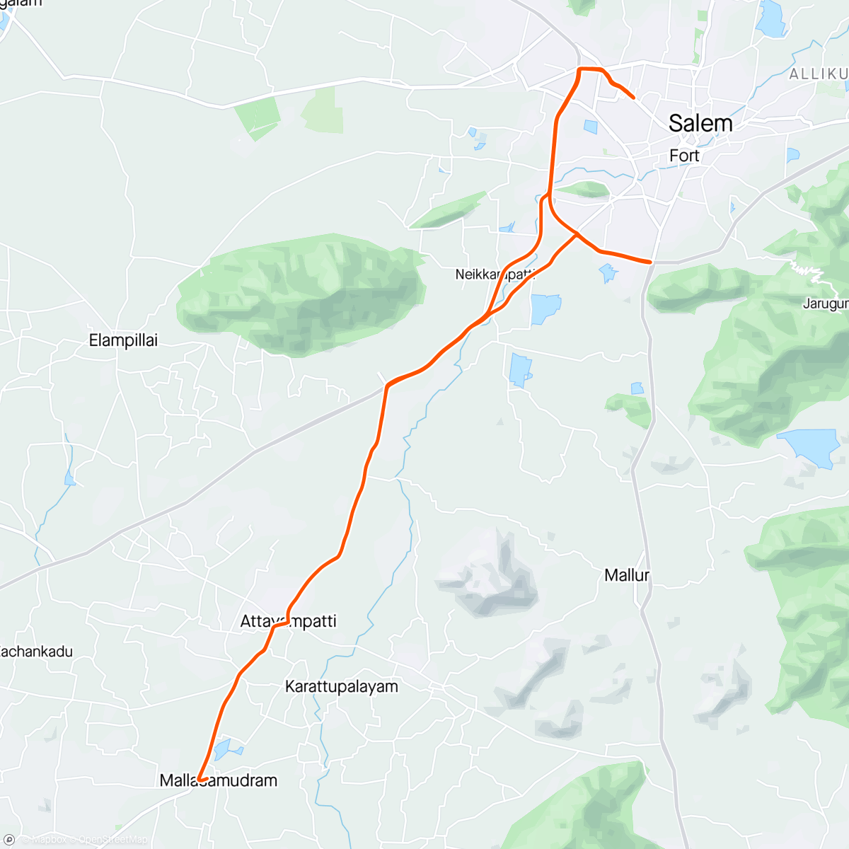 Map of the activity, 22.4.24 Ride