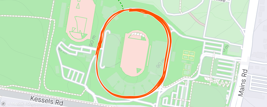 Map of the activity, RB Speed Session