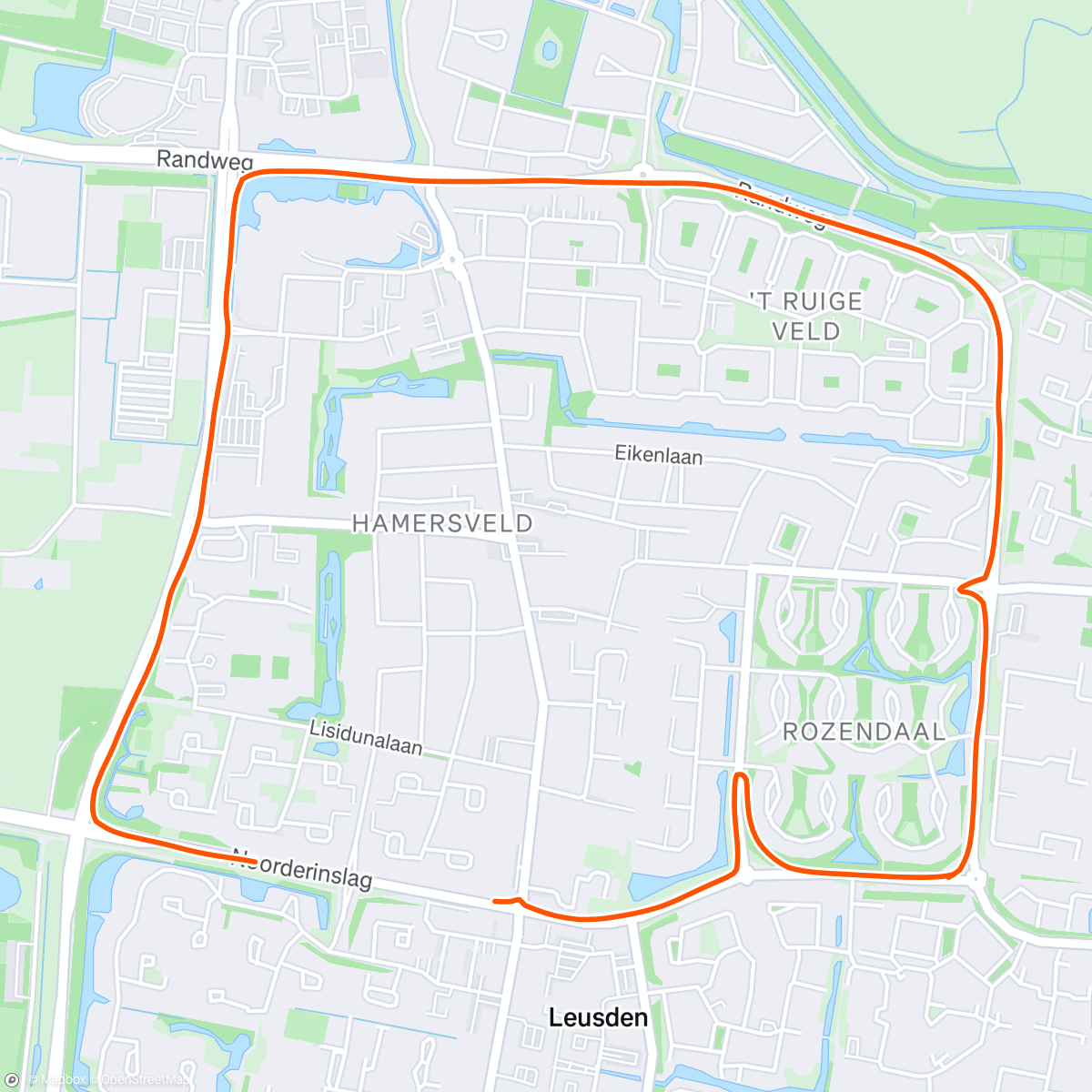 Map of the activity, Lunch Run op nieuwe schoenen👟👟
