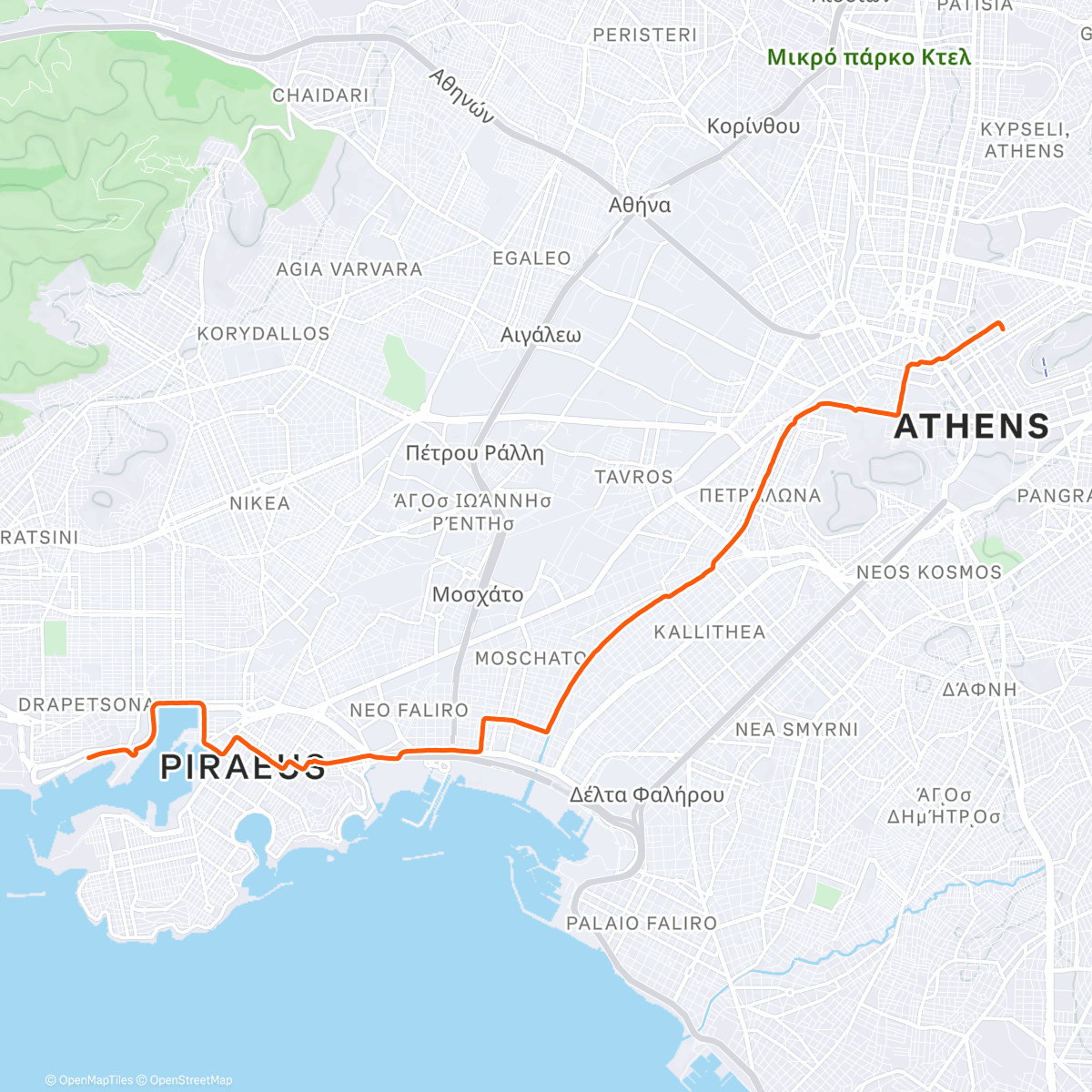 Map of the activity, Athènes