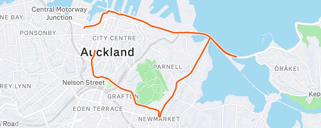 Map of the activity, Morning Run