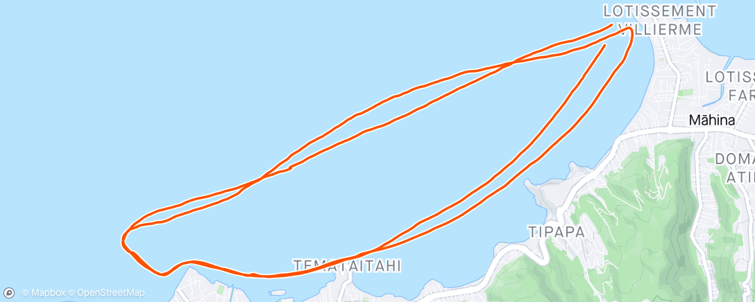 Map of the activity, Kayak dans l'après-midi