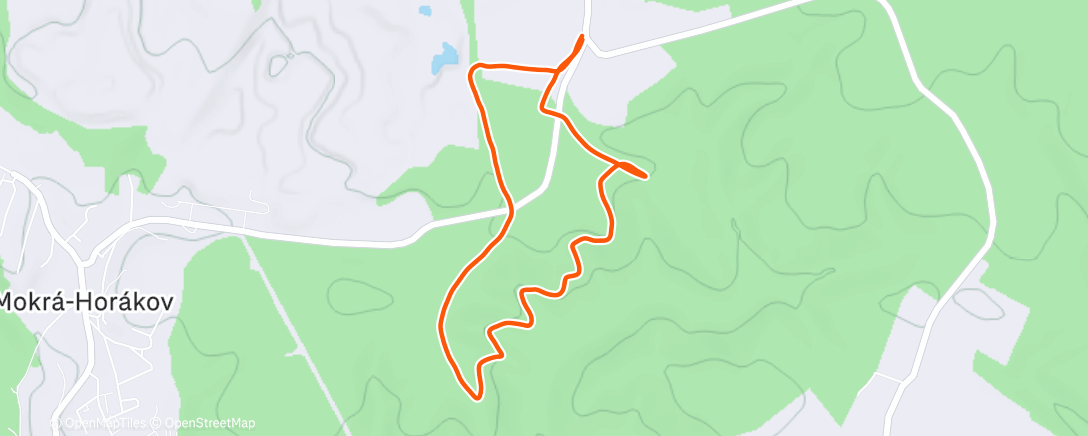 Map of the activity, Štědrodenní rychlovka