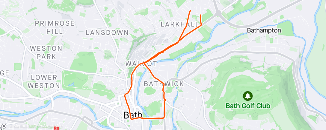 Map of the activity, Ploddage Bath edition