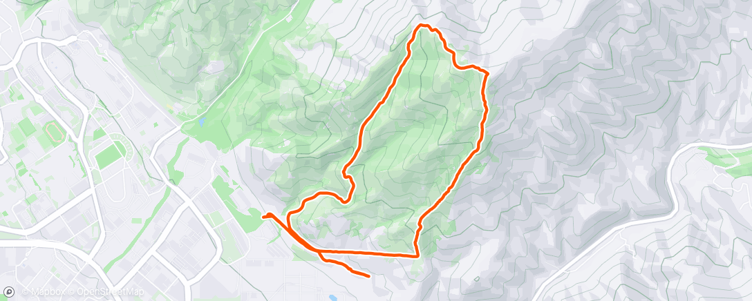 Map of the activity, Afternoon Trail Run