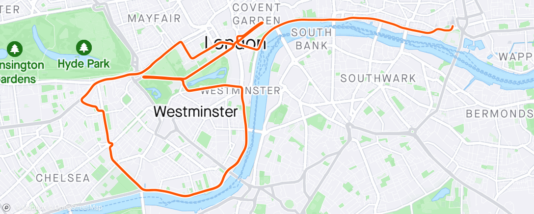 Карта физической активности (Zwift - Group Ride: 3R Endurance Steady Ride (C) on Greater London Flat in London)
