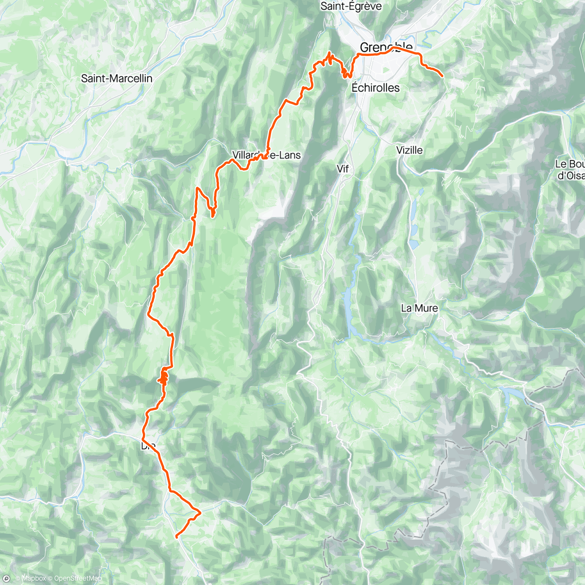 Map of the activity, Annecy - Nice : J2