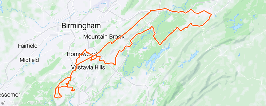 Map of the activity, Shop Six/26 Ride, B Group