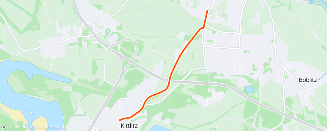Map of the activity, Fahrt am Nachmittag vom Ziel Spreewaldmarathon nach Kittlitz zurück