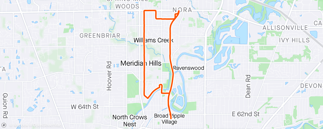Map of the activity, Felt pretty good for my first run over 5 or 6 miles in several months.