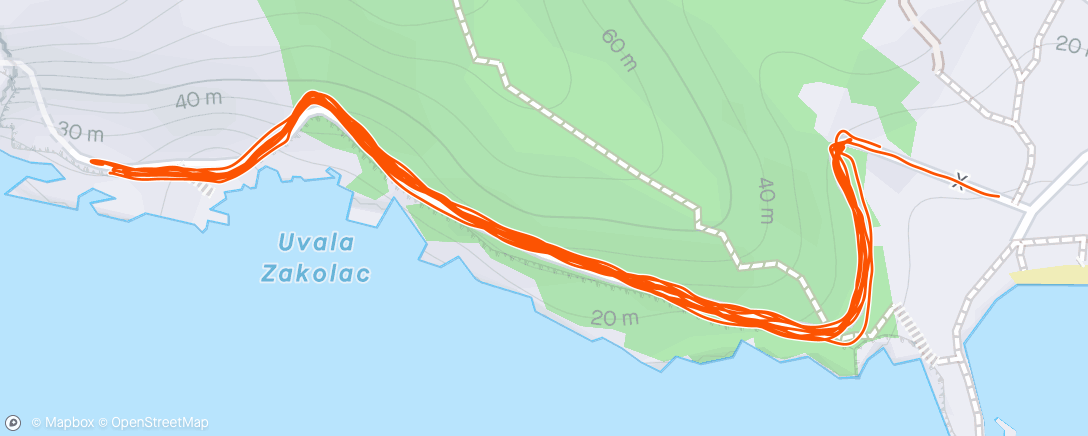 Map of the activity, Evening Walk