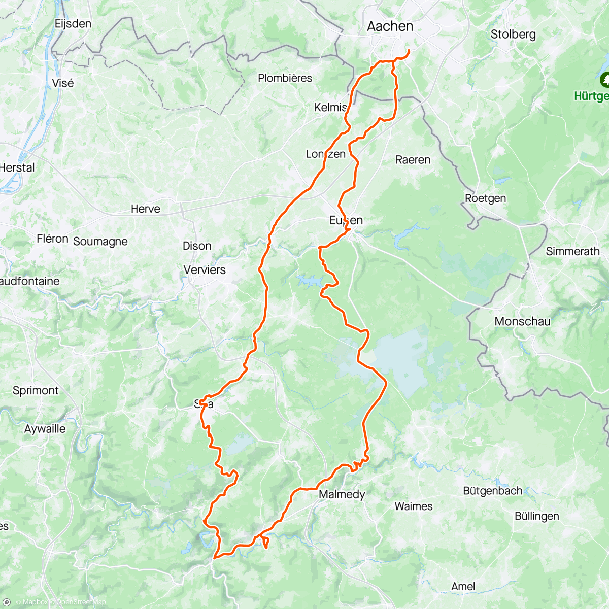 Map of the activity, Band of Brothers: eO6 Bastogne (Liège) 🌨️🌦️🥶😵