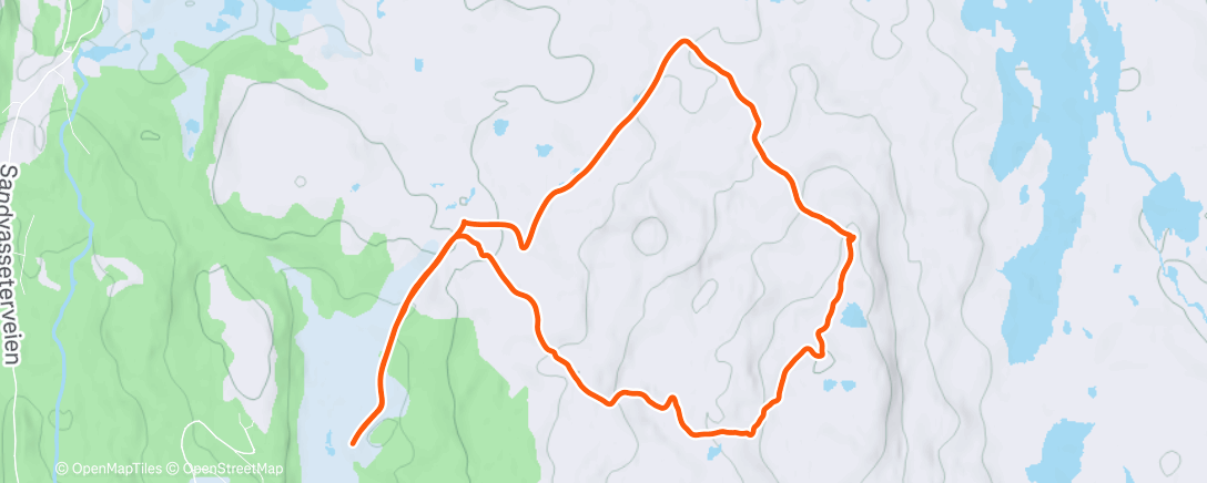 Map of the activity, Insane loketur til holmvassnatten