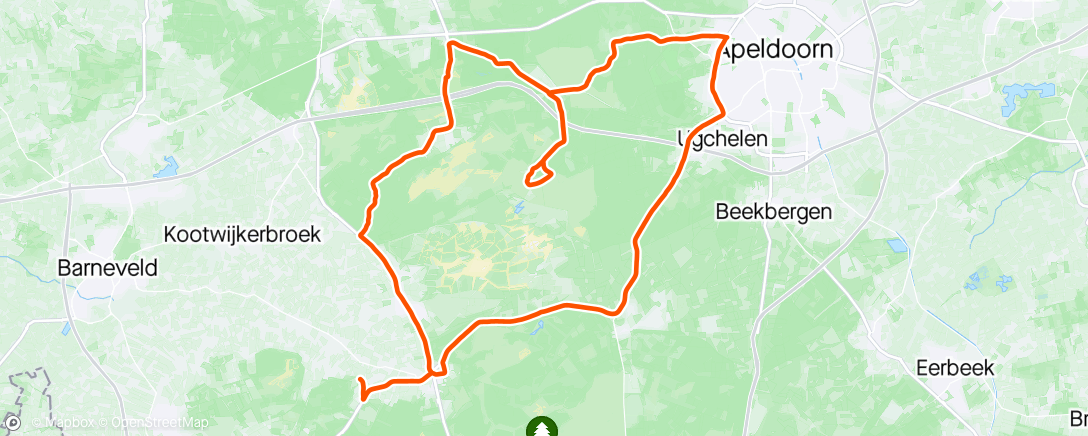 Map of the activity, 2de Rondje Veluwe