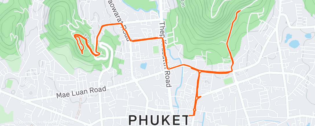 Map of the activity, Morning Run