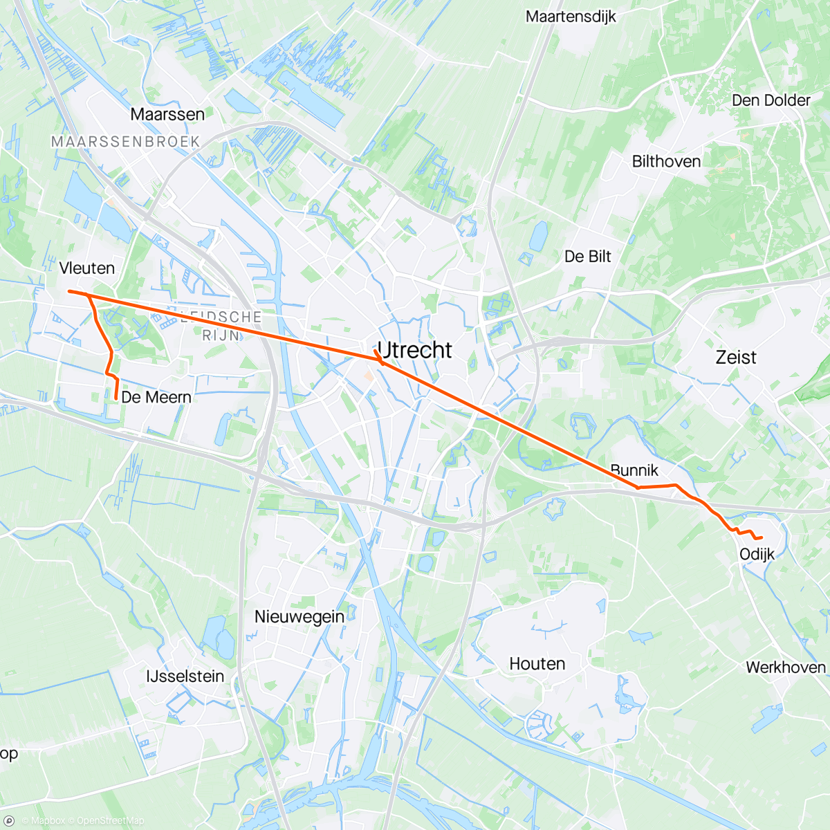 Map of the activity, Ochtendwandeling