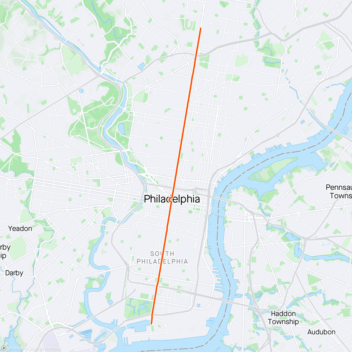 Mapa da atividade, Broad Street Run