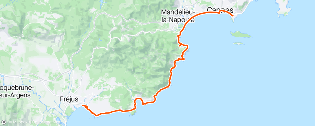 Map of the activity, St Raphael avec Sabrina