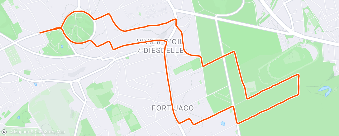 Map of the activity, 10km d’Uccle