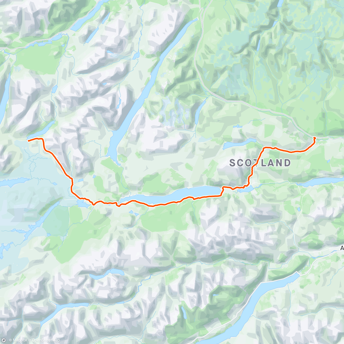 Map of the activity, Scottish Gravel Day 3