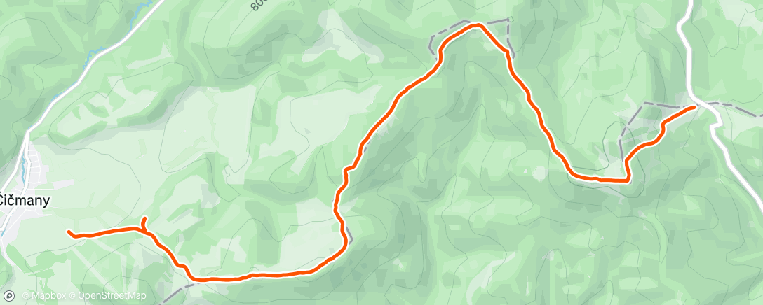 Map of the activity, Morning Hike